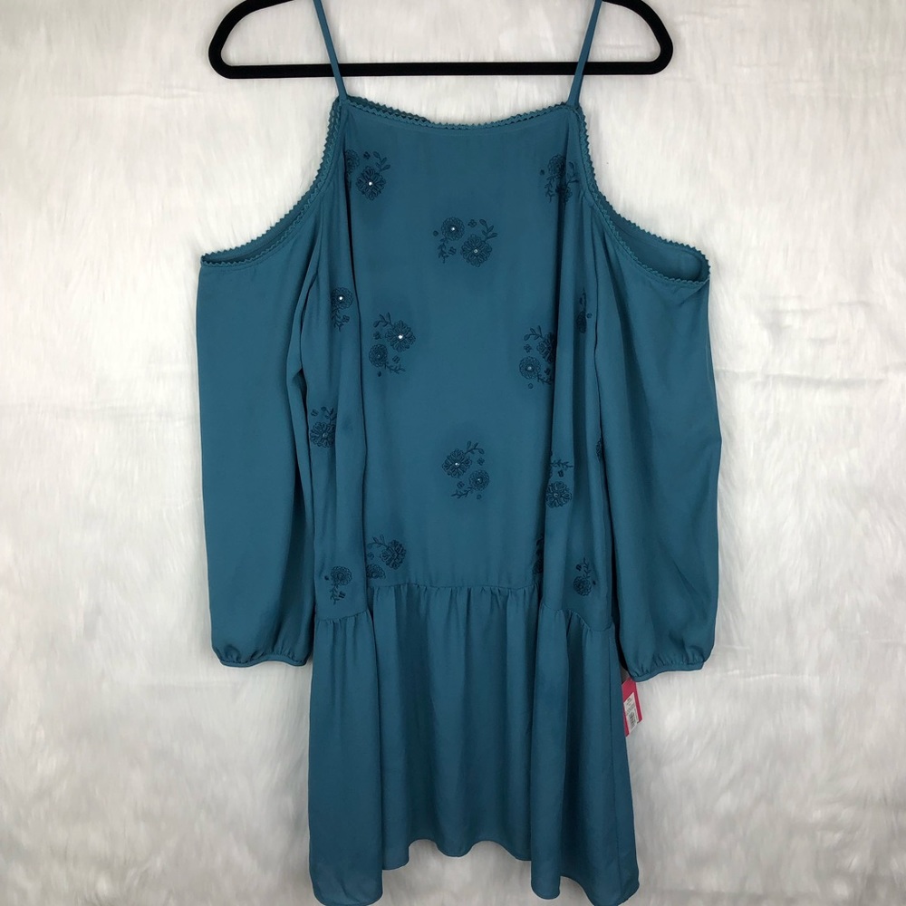 NWT Xhilaration Cold Shoulder Embroidered Dress
